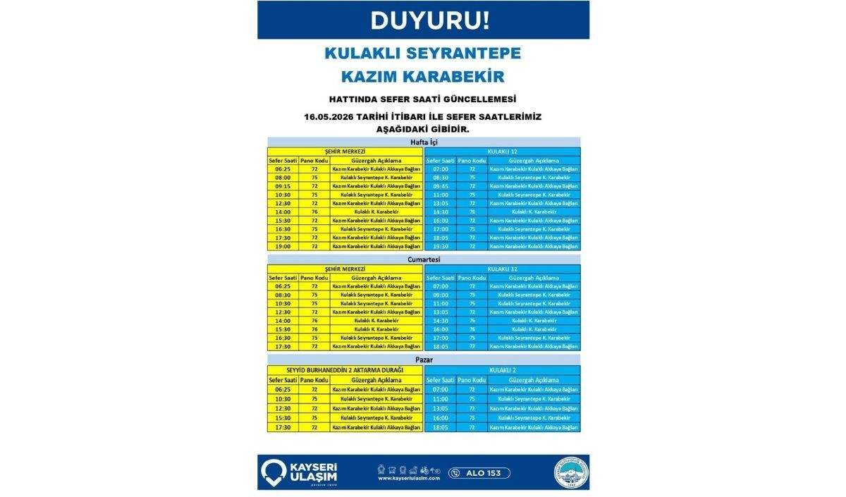 Ulaşım Saat Degısıklık 11