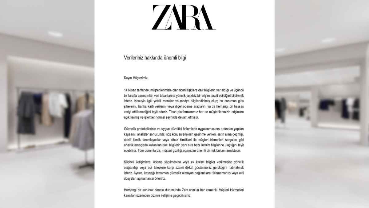 Zara Musteri Verileri Calindi (3)
