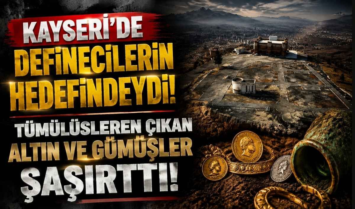 Kayseri’de definecilerin hedefindeki tümülüslerden altın ve gümüş çıktı