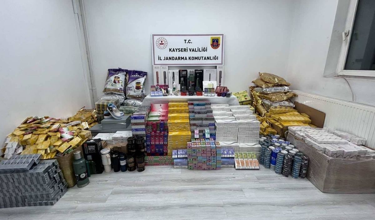 Kayseri'de 20 milyon TL değerinde kaçak ürün ele geçirildi