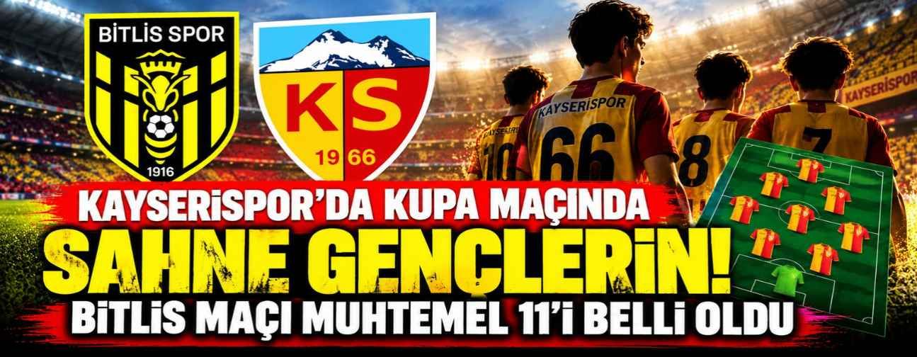 Kayserispor’da kupa maçında sahne gençlerin! Bitlis maçı muhtemel 11’i belli oldu